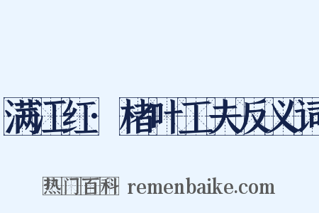 满江红·楮叶工夫反义词是什么意思的图片